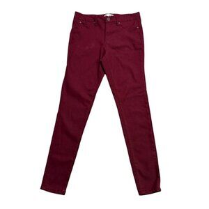 YMI Jeans USA Skinny Pants Womens Size L Burgundy Stretch 5-Pocket